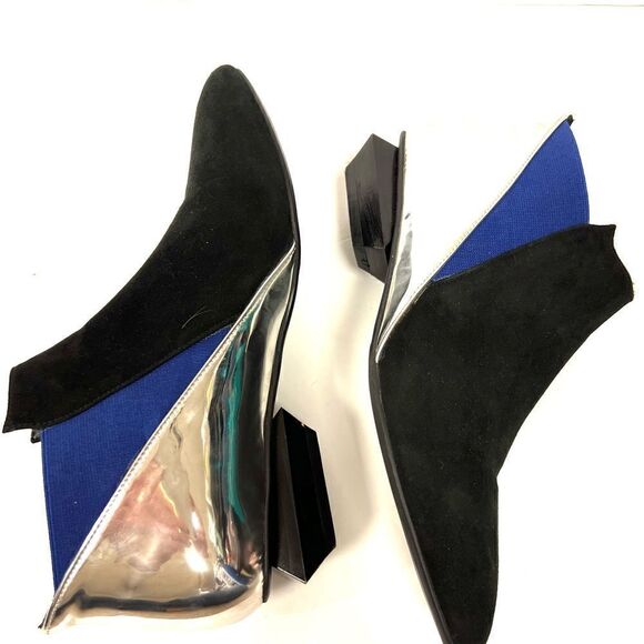 - Jady Rose suede and silver ankle boots  Sz 6/6.5 - Picture 2 of 8